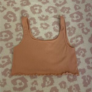 Ribbed Pink Crop Top